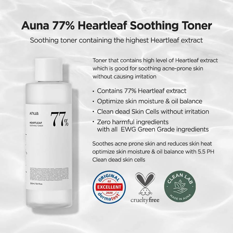 ANUA HEARTLEAF 77% SOOTHING TONER